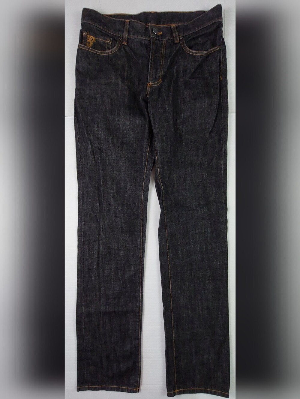 Versace Collection Trend Skinny Jeans Mens Size 32 (31x33.5) Black Denim Medusa
